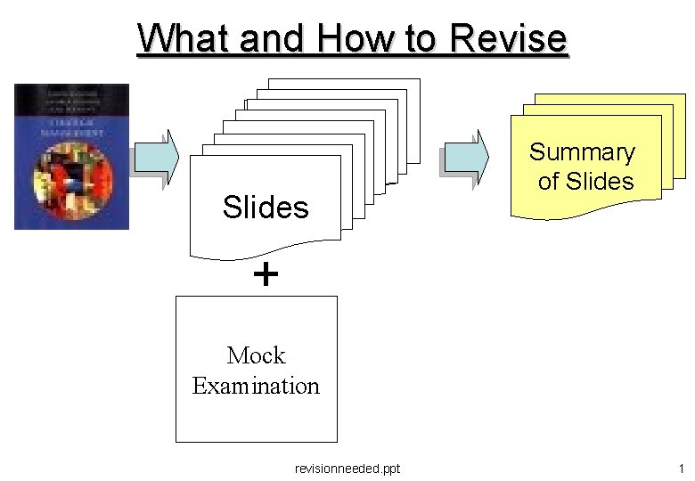 What and How to Revise Slides Summary of Slides + Mock Examination revisionneeded. ppt