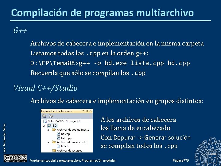 Compilación de programas multiarchivo G++ Archivos de cabecera e implementación en la misma carpeta