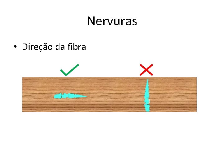 Nervuras • Direção da fibra 