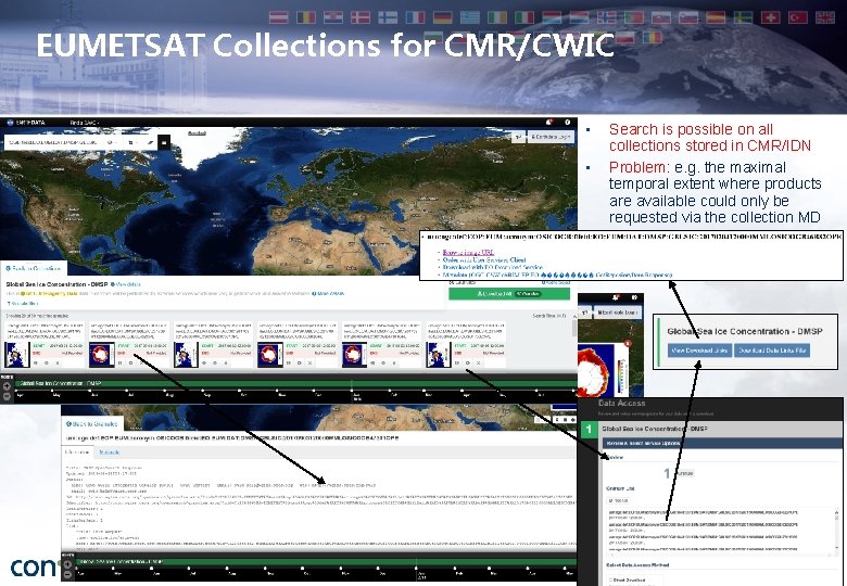 EUMETSAT Collections for CMR/CWIC • • Search is possible on all collections stored in