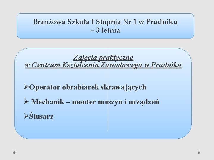 Branżowa Szkoła I Stopnia Nr 1 w Prudniku – 3 letnia Zajęcia praktyczne w