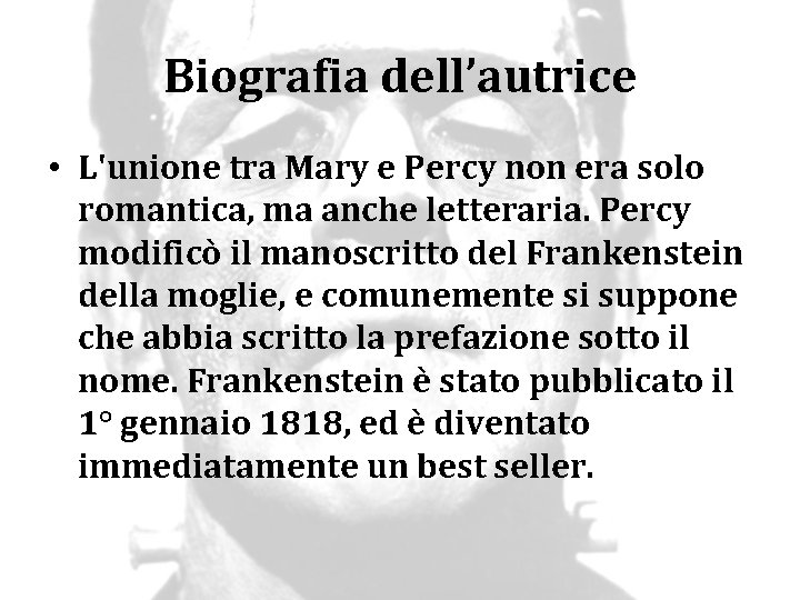 Biografia dell’autrice • L'unione tra Mary e Percy non era solo romantica, ma anche