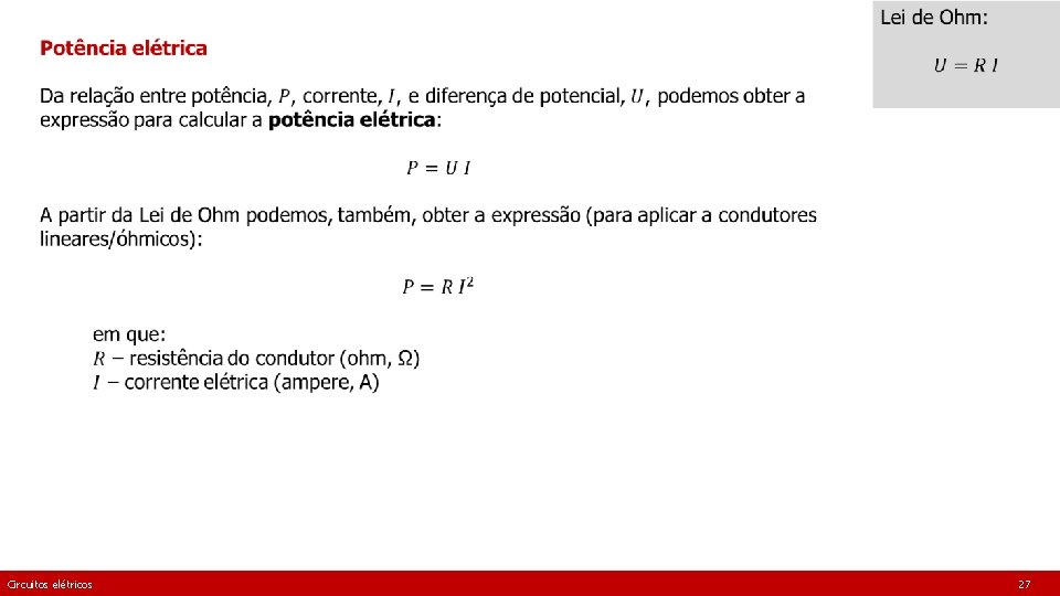 Circuitos elétricos 27 