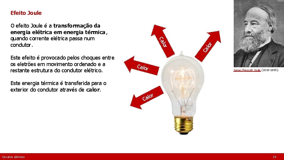 Este energia térmica é transferida para o exterior do condutor através de calor. Circuitos