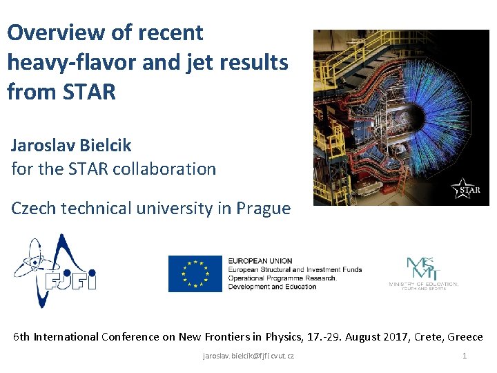 Overview of recent heavy-flavor and jet results from STAR Jaroslav Bielcik for the STAR