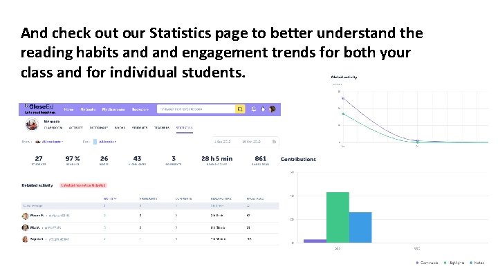 And check out our Statistics page to better understand the reading habits and engagement