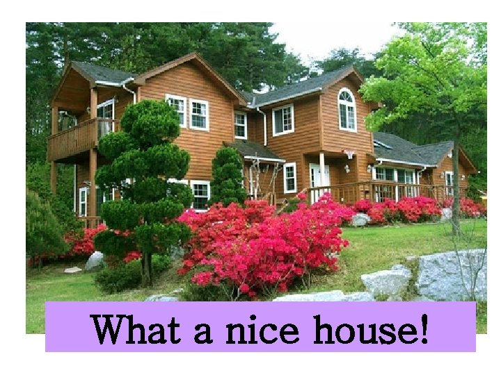 What a nice house! 