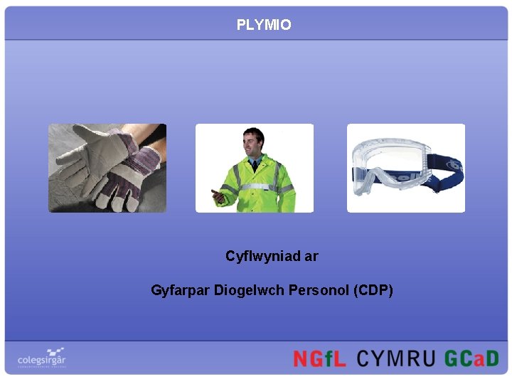 PLYMIO Cyflwyniad ar Gyfarpar Diogelwch Personol (CDP) 