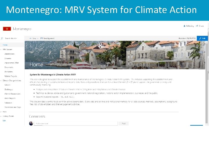 Montenegro: MRV System for Climate Action 