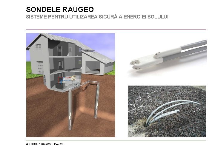 SONDELE RAUGEO SISTEME PENTRU UTILIZAREA SIGURĂ A ENERGIEI SOLULUI © REHAU - 11. 02.