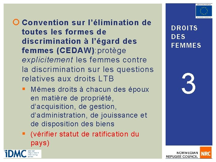  Convention sur l’élimination de toutes les formes de discrimination à l’égard des femmes