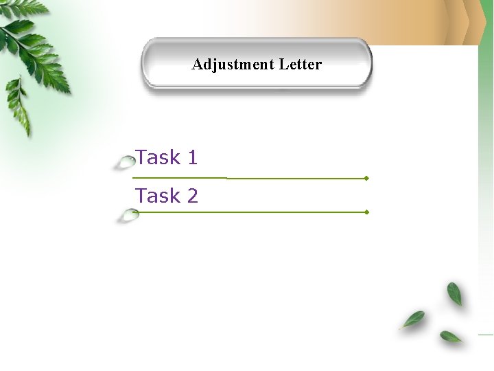 Adjustment Letter Task 1 Task 2 