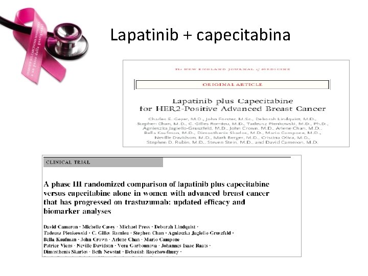 Lapatinib + capecitabina 