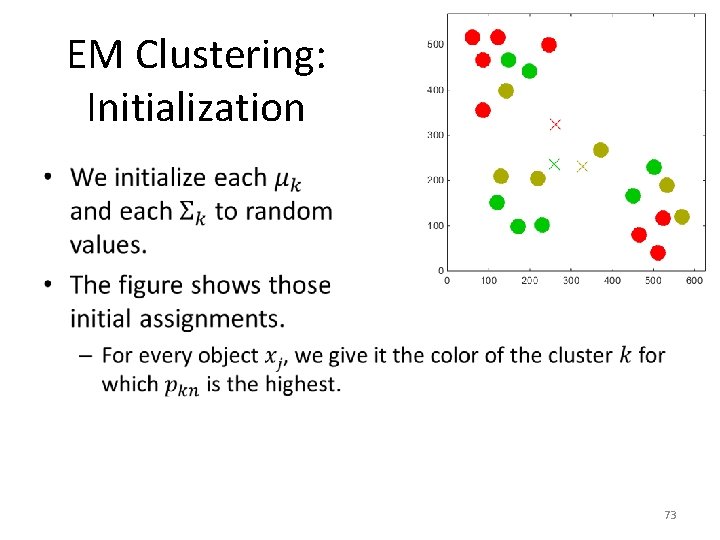 EM Clustering: Initialization • 73 