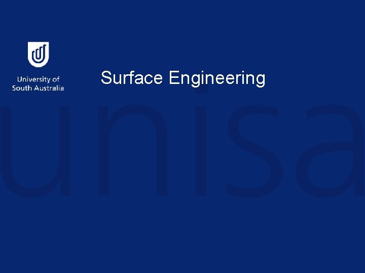 Surface Engineering 