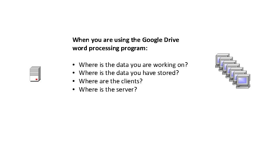 When you are using the Google Drive word processing program: • • Where is