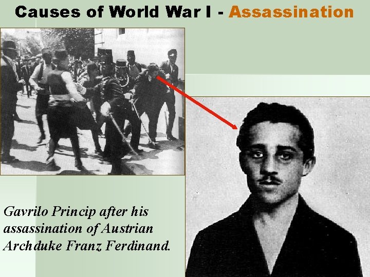 Causes of World War I - Assassination Gavrilo Princip after his assassination of Austrian