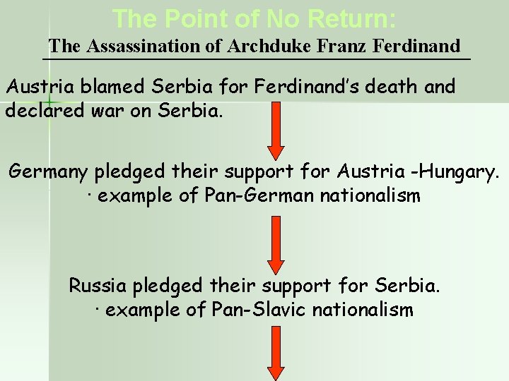 The Point of No Return: The Assassination of Archduke Franz Ferdinand Austria blamed Serbia