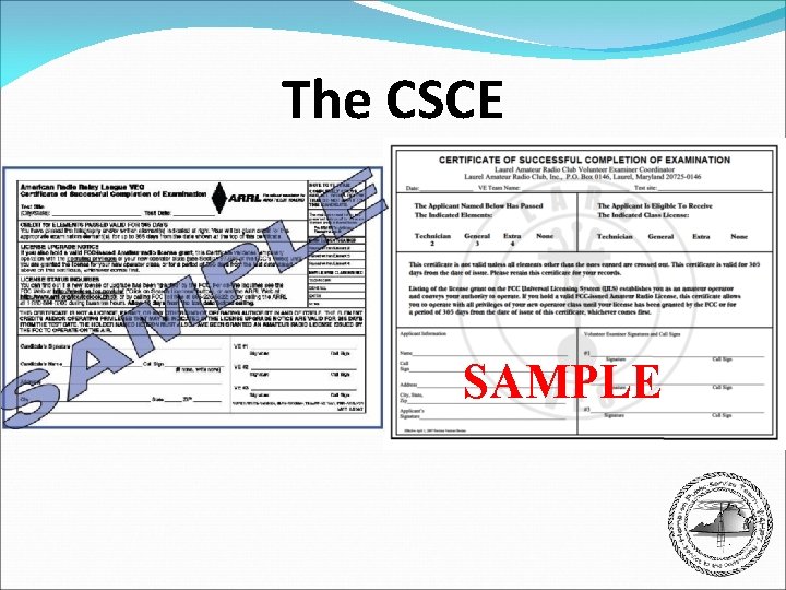 The CSCE SAMPLE 