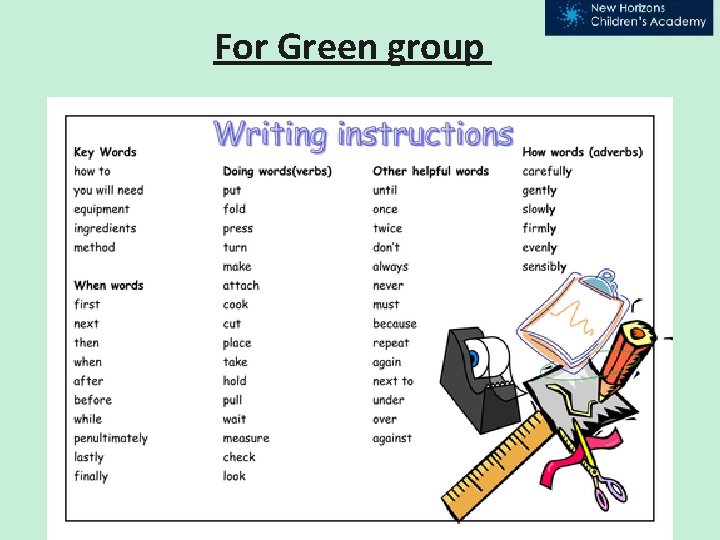 For Green group 