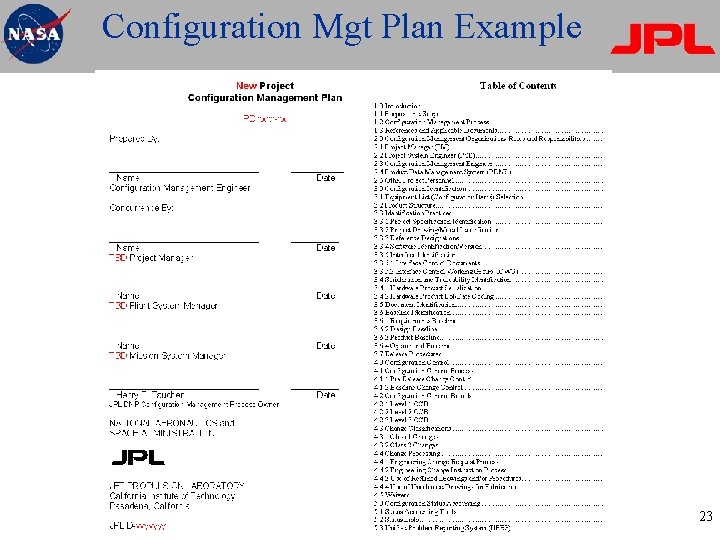 Configuration Mgt Plan Example 23 