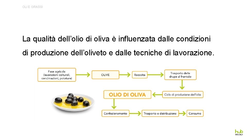 OLI E GRASSI La qualità dell’olio di oliva è influenzata dalle condizioni di produzione