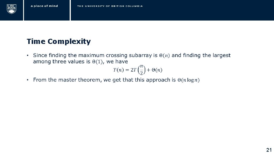 Time Complexity • 21 