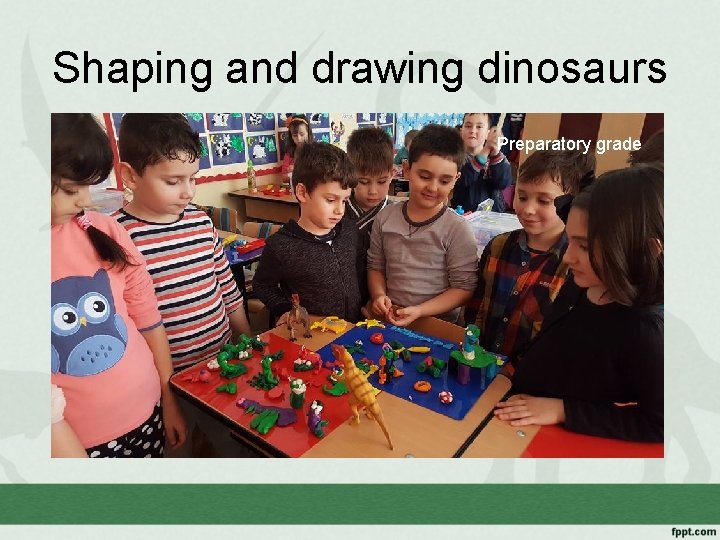 Shaping and drawing dinosaurs Preparatory grade 