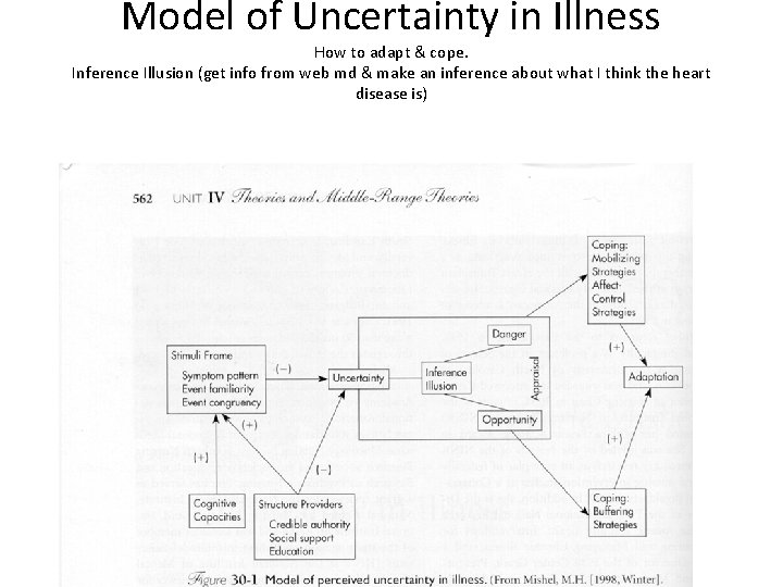 Model of Uncertainty in Illness How to adapt & cope. Inference Illusion (get info