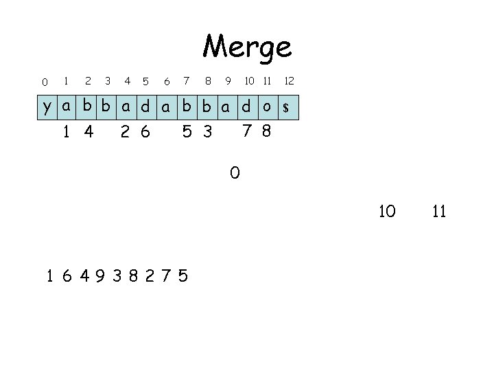 Merge 0 1 2 3 4 5 6 7 8 9 10 11 y