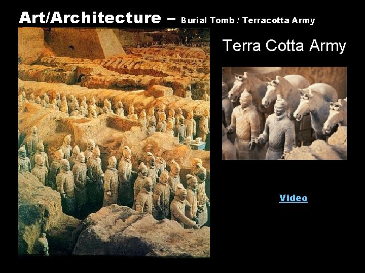 Art/Architecture – Burial Tomb / Terracotta Army Terra Cotta Army Video 