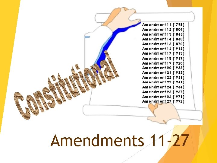 Amendments 11 -27 