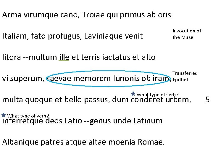 Arma virumque cano, Troiae qui primus ab oris Italiam, fato profugus, Laviniaque venit Invocation