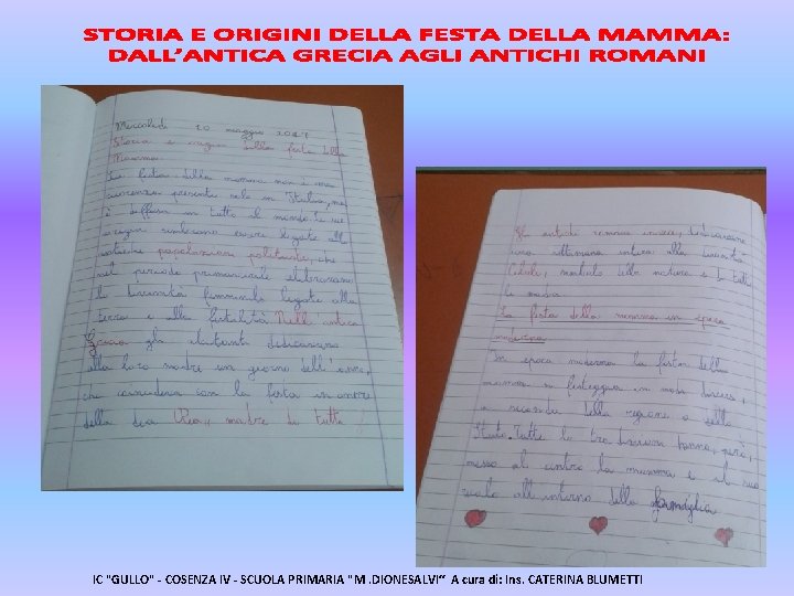 IC "GULLO" - COSENZA IV - SCUOLA PRIMARIA "M. DIONESALVI“ A cura di: Ins.