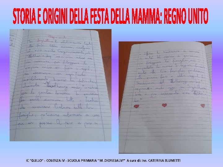 IC "GULLO" - COSENZA IV - SCUOLA PRIMARIA "M. DIONESALVI“ A cura di: Ins.