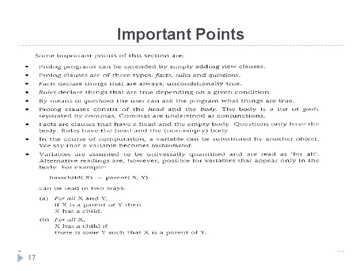 Important Points 17 