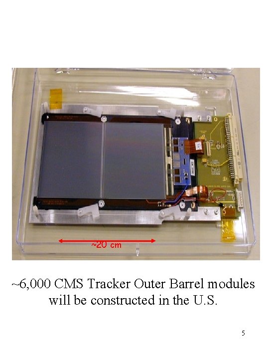 ~20 cm ~6, 000 CMS Tracker Outer Barrel modules will be constructed in the