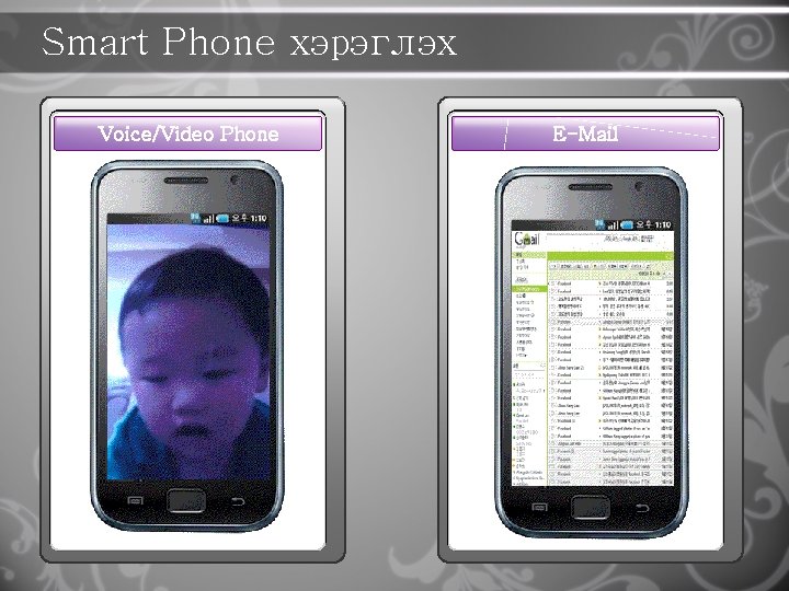 Smart Phone хэрэглэх Voice/Video Phone E-Mail 