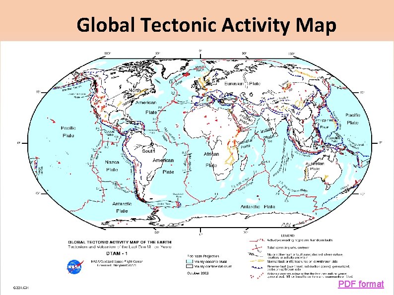 Global Tectonic Activity Map PDF format Global Tectonic Activity Map PDF format