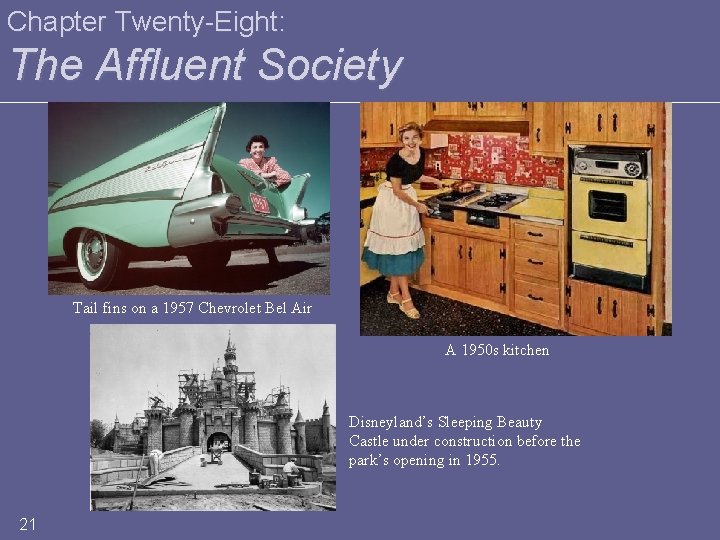 Chapter Twenty-Eight: The Affluent Society Tail fins on a 1957 Chevrolet Bel Air A