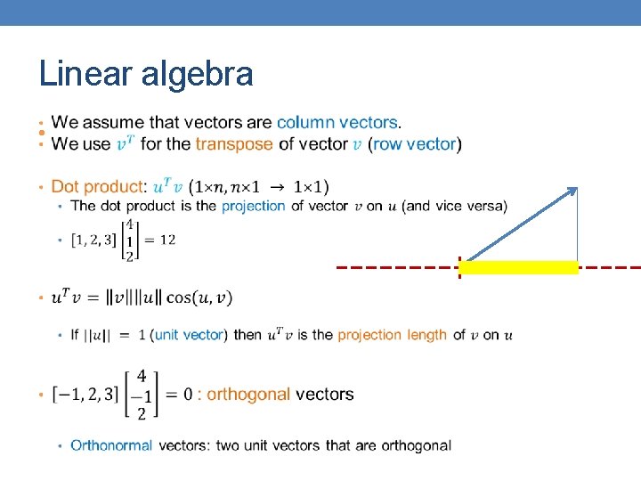 Linear algebra • 