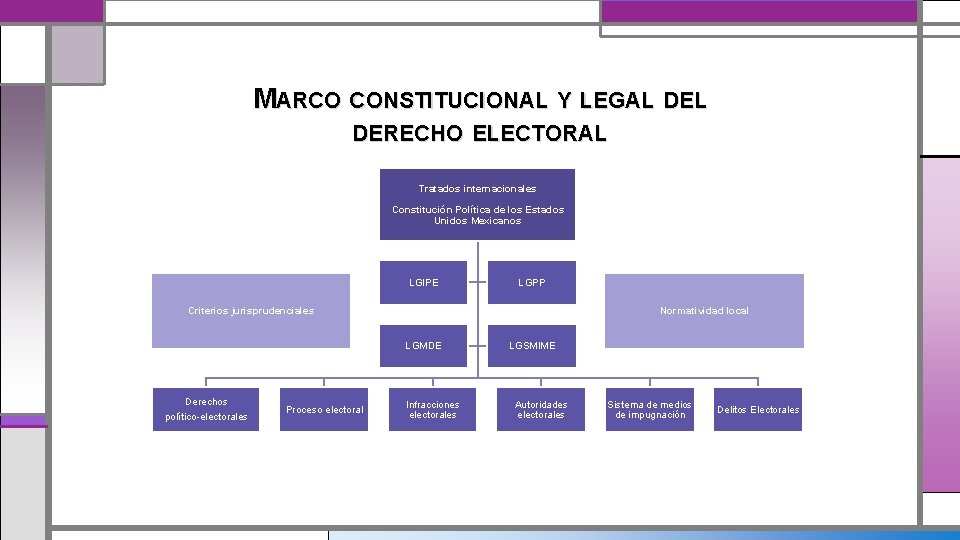 MARCO CONSTITUCIONAL Y LEGAL DERECHO ELECTORAL Tratados internacionales Constitución Política de los Estados Unidos