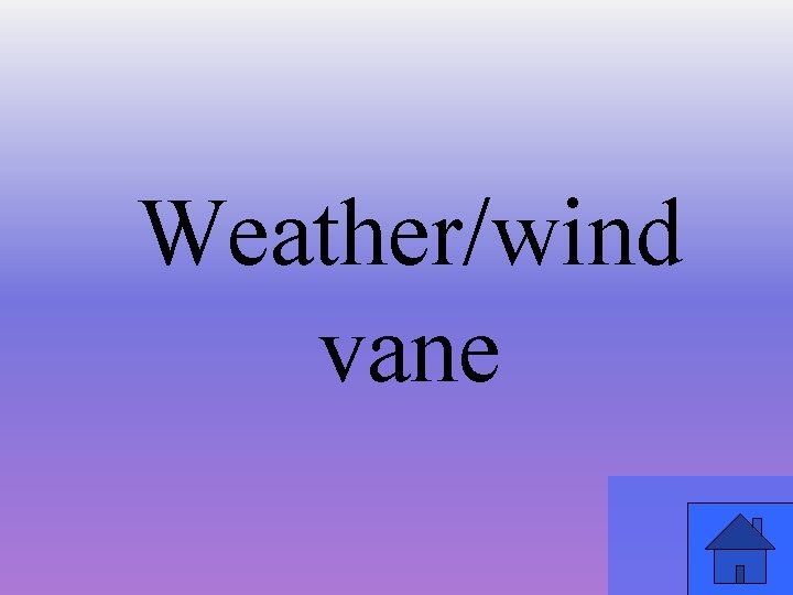 Weather/wind vane 