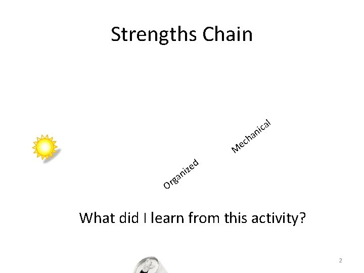 Strengths Chain l a c i n a h ec M d e niz