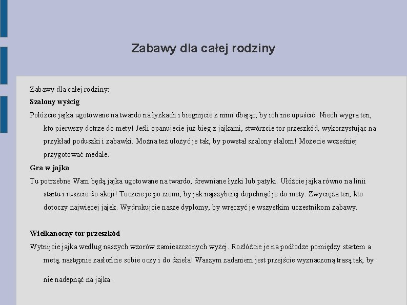 Zabawy dla całej rodziny: Szalony wyścig Połóżcie jajka ugotowane na twardo na łyżkach i