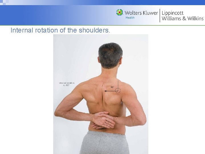 Internal rotation of the shoulders. Copyright © 2009 Wolters Kluwer Health | Lippincott Williams