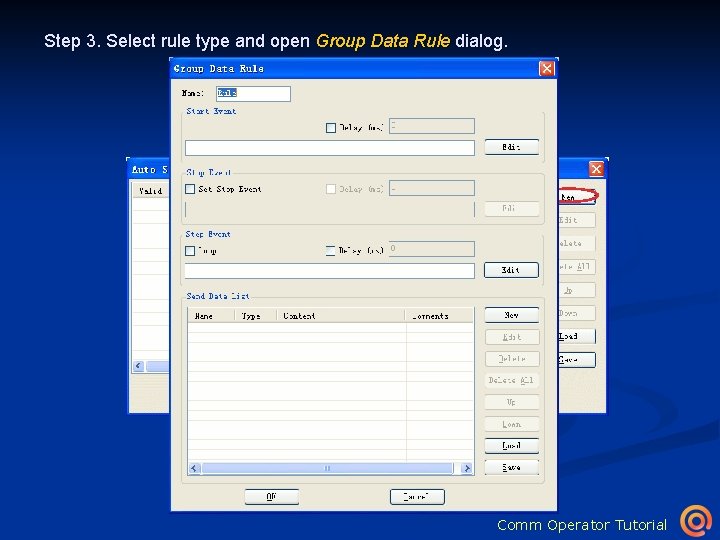 Step 3. Select rule type and open Group Data Rule dialog. Click to show