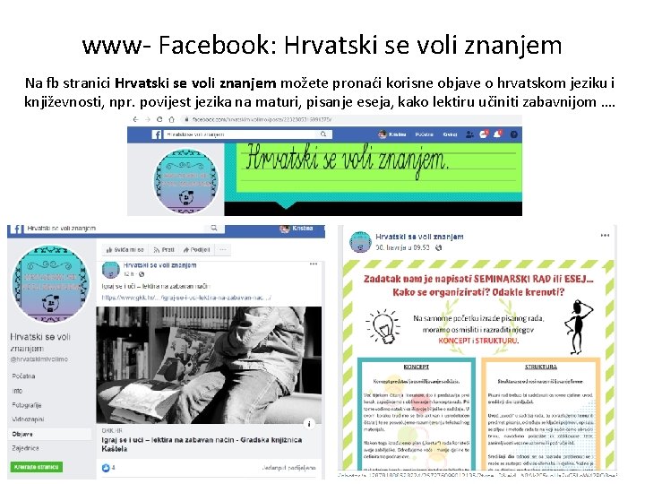 www- Facebook: Hrvatski se voli znanjem Na fb stranici Hrvatski se voli znanjem možete