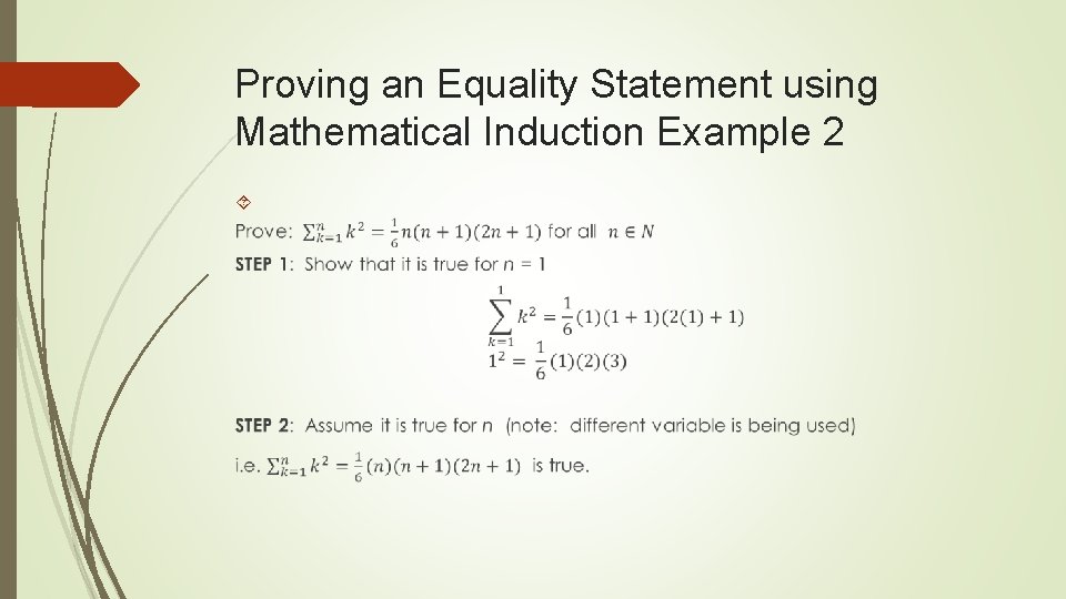 Proving an Equality Statement using Mathematical Induction Example 2 