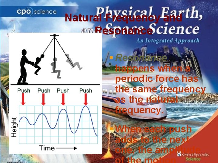 Natural Frequency and Resonance § Resonance happens when a periodic force has the same
